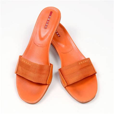 orange prada shoes|prada flat heel shoes.